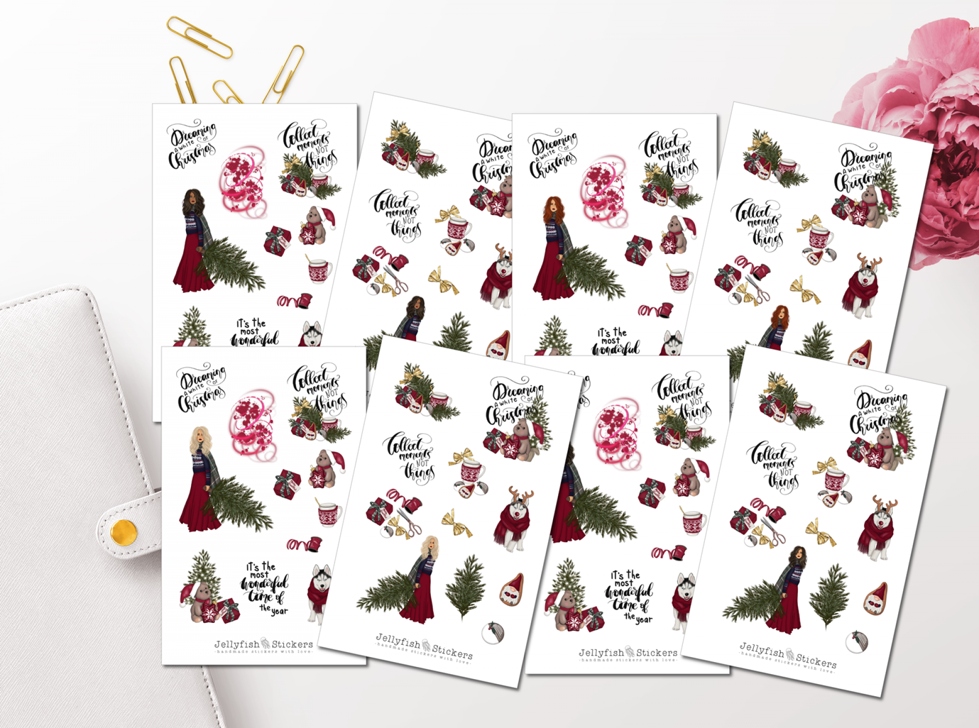 Weihnachten Mädchen Sticker Set